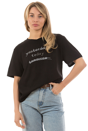 CHEERDUCK/237 1106-4 ЧЕРНЫЙ Футболка женская CHEERDUCK цвет Черный