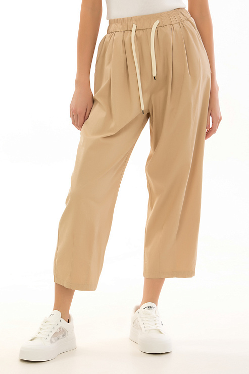 CHEERDUCK/2025 Б2821 БЕЖЕВЫЙ Брюки женские CHEERDUCK цвет Бежевый