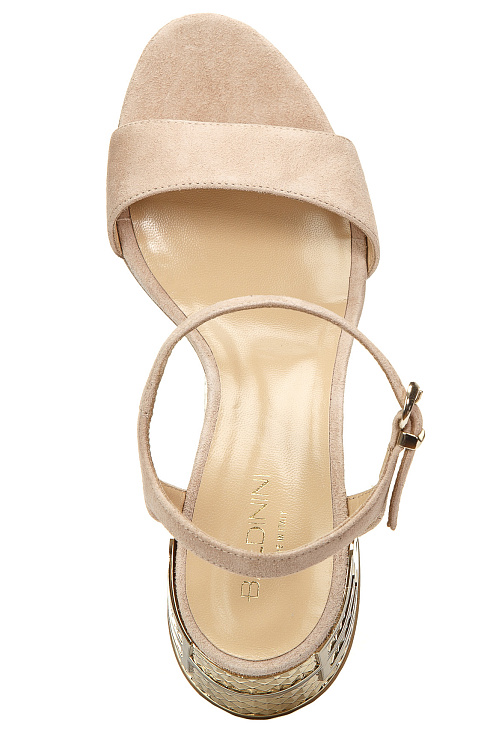 Босоножки на каблуке BALDININI цвет Бежевый