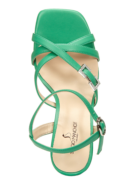 Босоножки на каблуке SERGIO MANCHOT цвет Зеленый