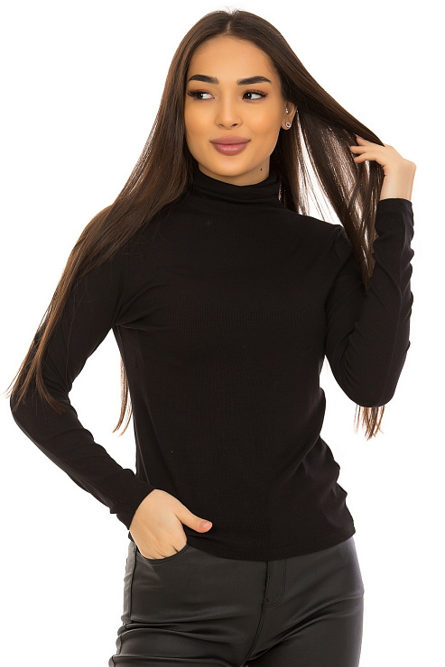 YY.SHOP 1562 ЧЕРН.  Водолазка женская CHEERDUCK цвет Черный