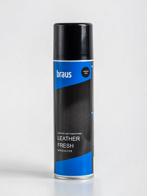 BRAUS Аэрозоль-краска для кожи ЧЕРН. 250мл BRAUS цвет 