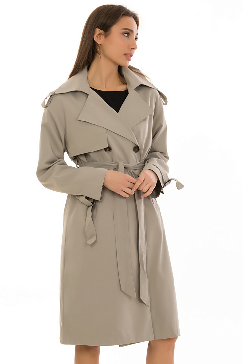 CHEERDUCK/Charm 532 СЕРЫЙ Тренч женский CHEERDUCK цвет Серый