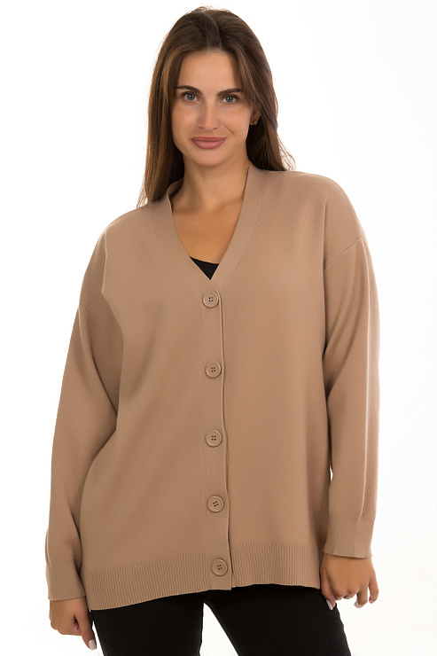 CHEERDUCK/11011 171 КОРИЧНЕВЫЙ Кардиган женский CHEERDUCK цвет Коричневый