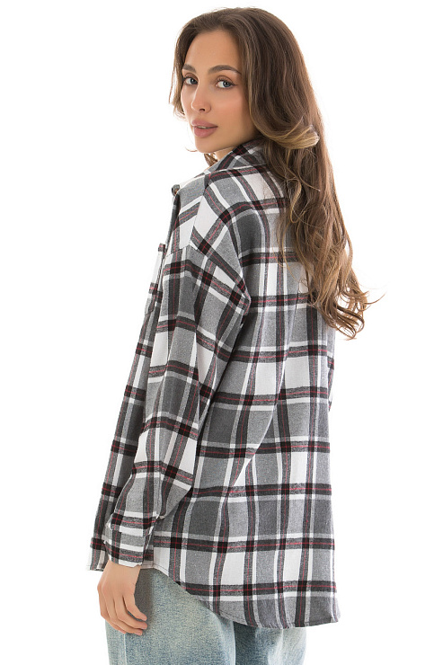 Fashion R-9058 БЕЛЫЙ Рубашка женская FASHION цвет Белый