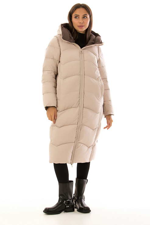 TOWMY 3226 КОРИЧНЕВЫЙ Пуховик женский TOWMY цвет Коричневый