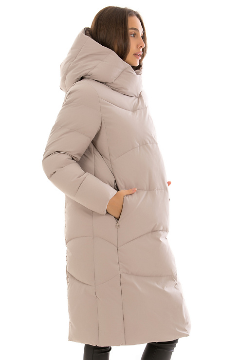 TOWMY 3365 БЕЖЕВЫЙ Пуховик женский TOWMY цвет Бежевый