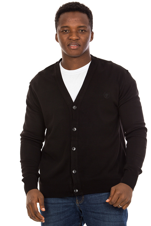 CHEERDUCK/BA 3762 ЧЕРНЫЙ Кардиган мужской CHEERDUCK цвет Черный