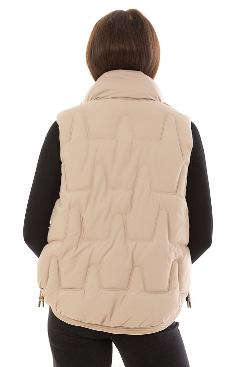 CHEERDUCK/2C22 601 БЕЖЕВЫЙ Жилет женский CHEERDUCK цвет Бежевый
