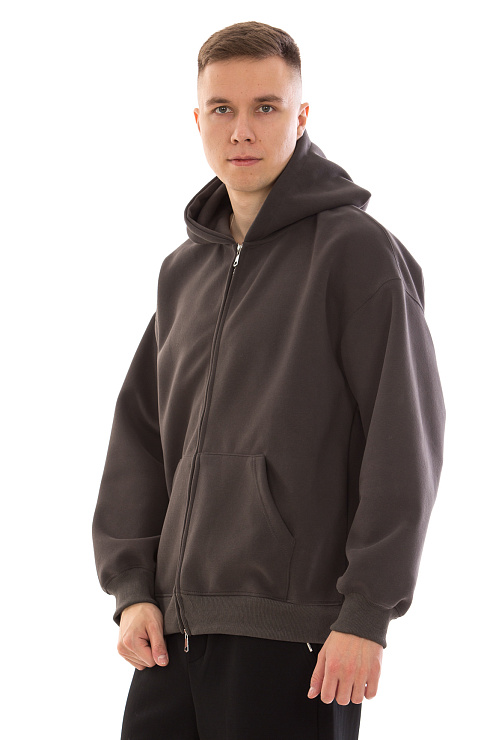 CHEERDUCK/4070 001 ТЕМНО-СЕРЫЙ Худи мужское CHEERDUCK цвет Серый