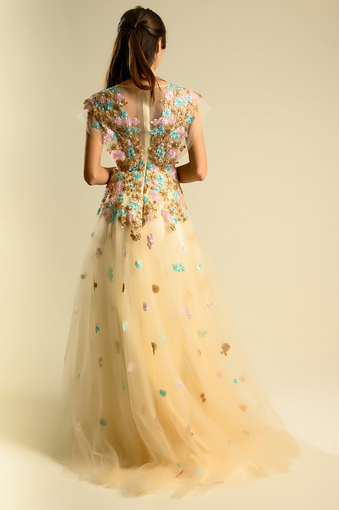 BELLABOA 1012 БЕЖЕВЫЙ Вечернее платье BELLABOA цвет Бежевый