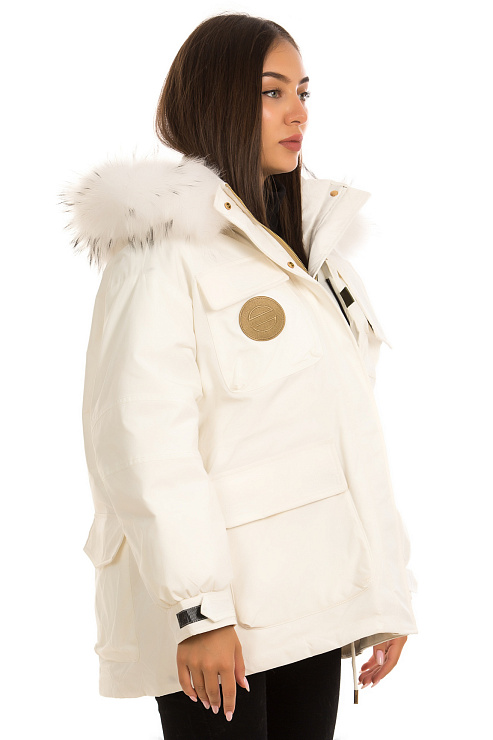 CHEERDUCK/YA 9728 БЕЛЫЙ Пуховик женский CHEERDUCK цвет Белый