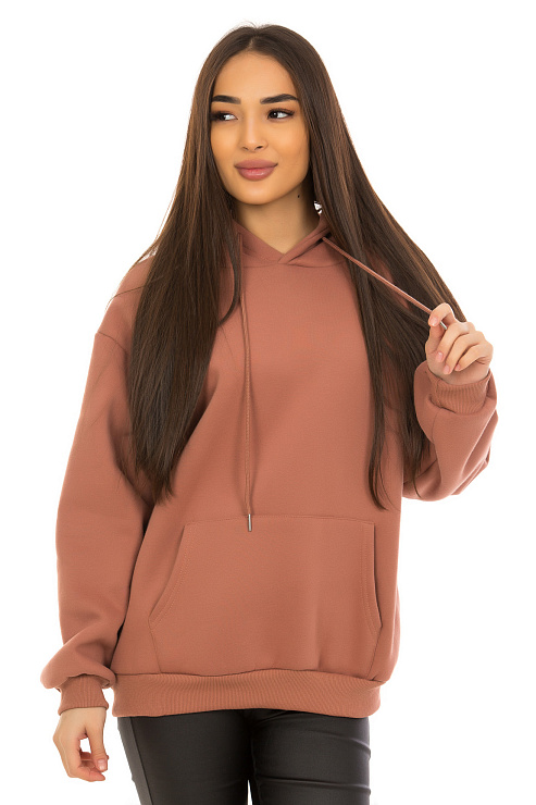 YY.SHOP 8580 КОРИЧН. Худи женские CHEERDUCK цвет Коричневый