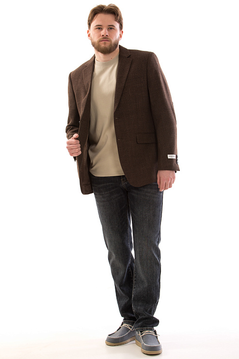 CHEERDUCK/2C87 9138-4 КОРИЧНЕВЫЙ Пиджак мужской CHEERDUCK цвет Коричневый