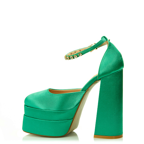 Туфли на каблуке FASHION цвет Зеленый