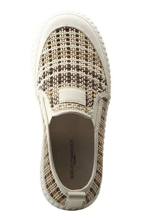 Слипоны SERGIO MANCHOT цвет Бeжевый