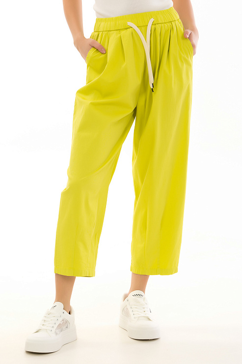 CHEERDUCK/2025 Б2821 ЖЕЛТЫЙ Брюки женские CHEERDUCK цвет Желтый