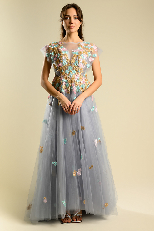 BELLABOA 1016 ГОЛУБОЙ Вечернее платье BELLABOA цвет Голубой