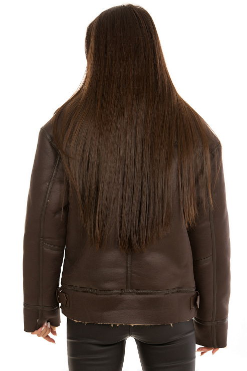 CHEERDUCK/2030 243 Т.КОРИЧНЕВЫЙ Дубленка женская CHEERDUCK цвет Коричневый