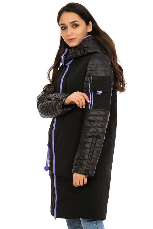 TOWMY 6861 ЧЕРН. Плащ женский TOWMY цвет Черный