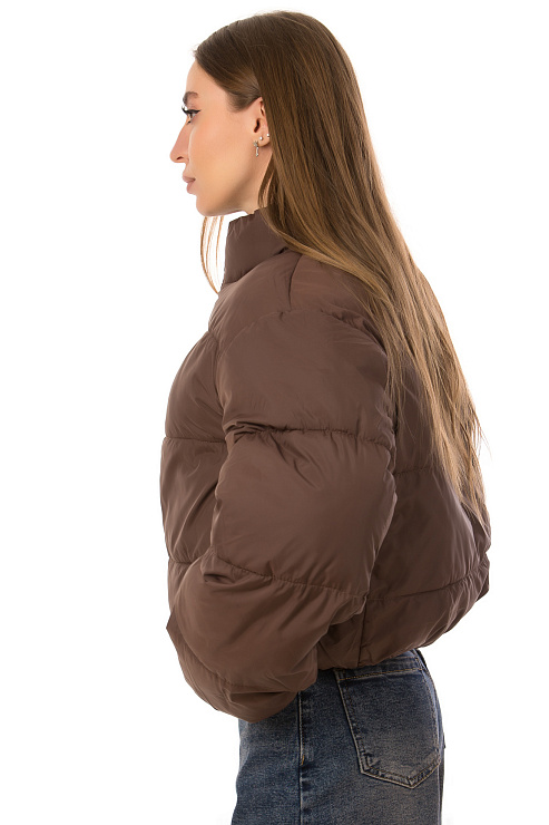 CHEERDUCK/2025 2662 КОРИЧНЕВЫЙ Куртка женская CHEERDUCK цвет Коричневый