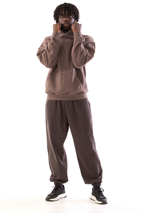 CHEERDUCK/4070 WY555B КОРИЧНЕВЫЙ Худи мужское CHEERDUCK цвет Серый