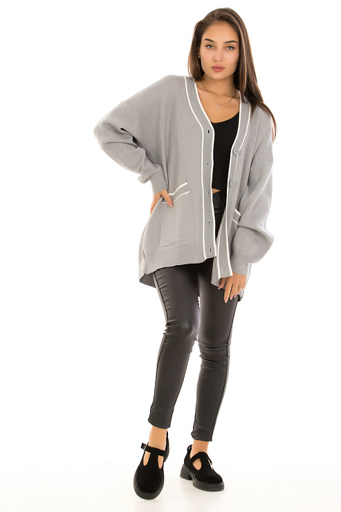 CHEERDUCK/11011 2395 СЕРЫЙ Кардиган женский CHEERDUCK цвет Серый