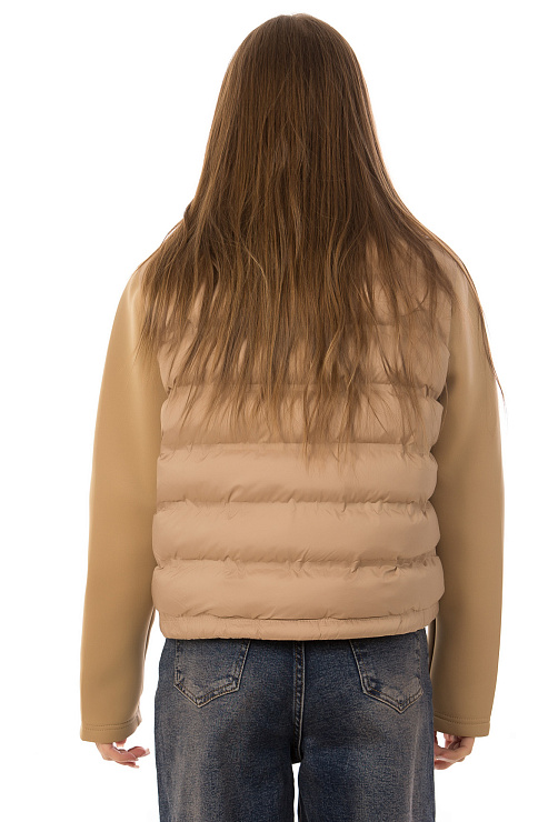 CHEERDUCK/2025 8823 БЕЖЕВЫЙ Куртка женская CHEERDUCK цвет Бежевый