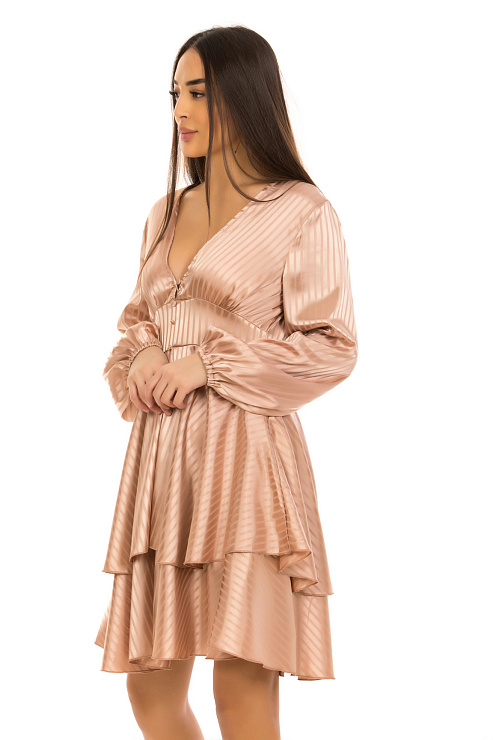 CHEERDUCK/2C19 22238 БЕЖЕВЫЙ Платье  CHEERDUCK цвет Бежевый