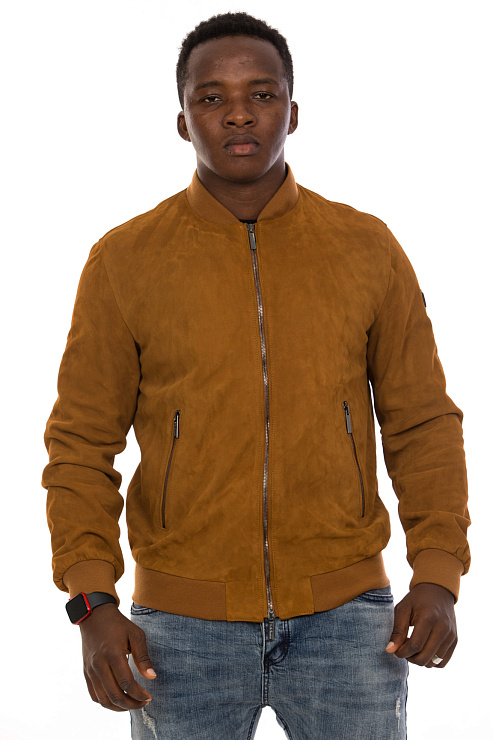 BALDININI E2E840SUED4095 Бомбер мужской BALDININI цвет Коричневый