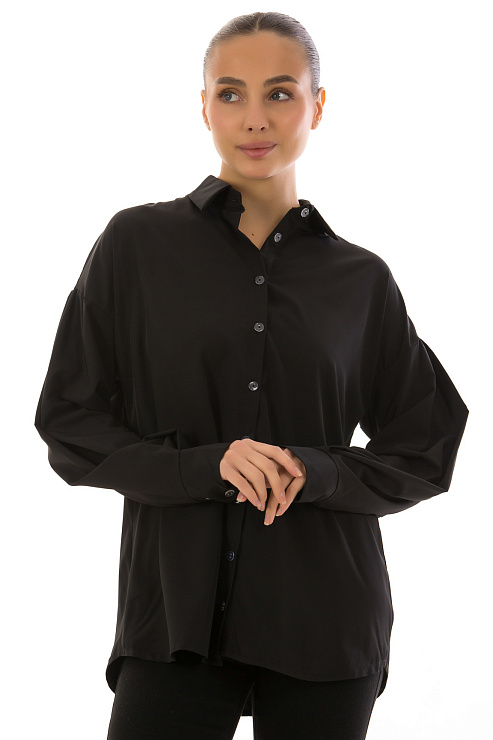 CHEERDUCK/FAH 0069 ЧЕРНЫЙ Рубашка женская CHEERDUCK цвет Черный