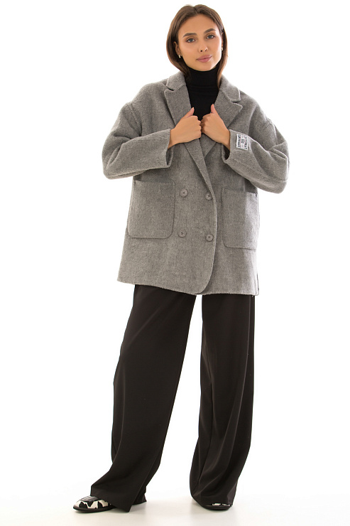 CHEERDUCK/5078 2525-1 СЕРЫЙ Пальто женское CHEERDUCK цвет Серый