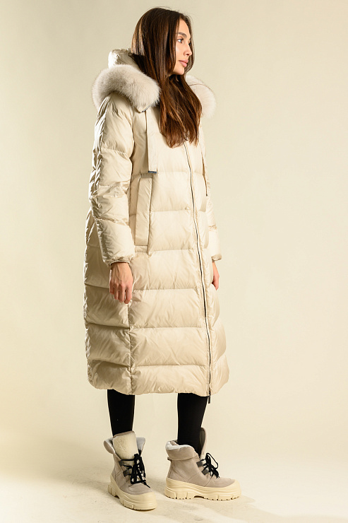 BELLABOA 119 BEIGE Пуховик женский BELLABOA цвет Бежевый