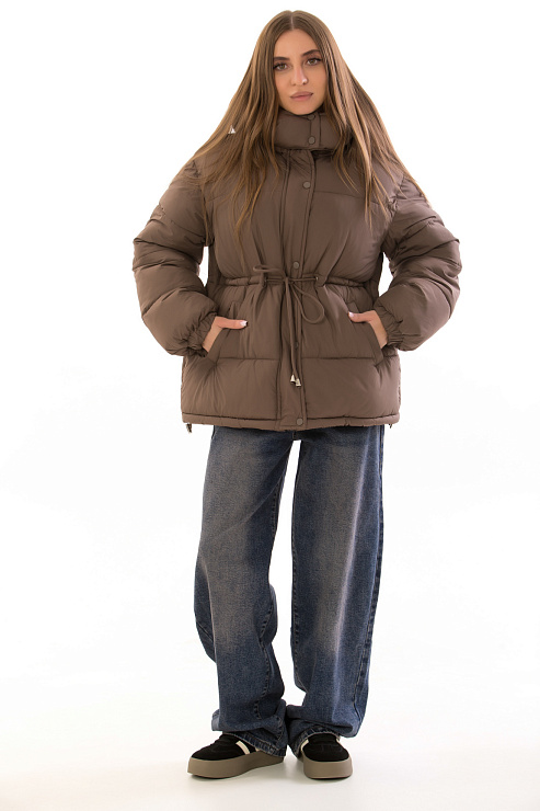 CHEERDUCK/2025 6822 КОРИЧНЕВЫЙ Куртка женская CHEERDUCK цвет Коричневый