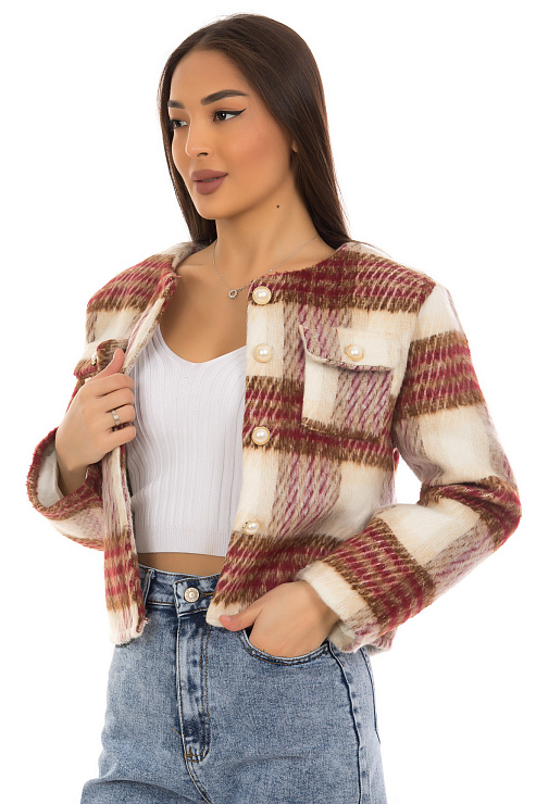 CHEERDUCK/GJ187 8588 БОРДОВЫЙ Жакет женский CHEERDUCK цвет Бордовый