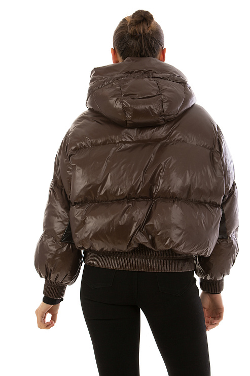 CHEERDUCK/2030 8639 КОРИЧНЕВЫЙ Пуховик женский CHEERDUCK цвет Коричневый