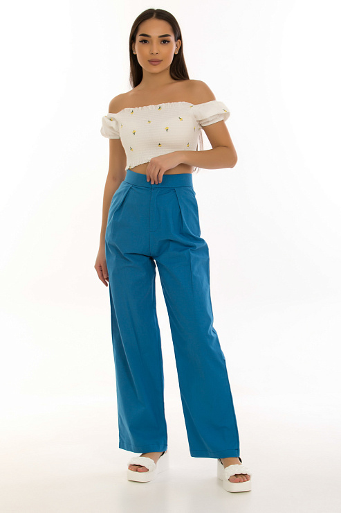 CHEERDUCK/2C19 6365 СИНИЙ Брюки женские CHEERDUCK цвет Синий