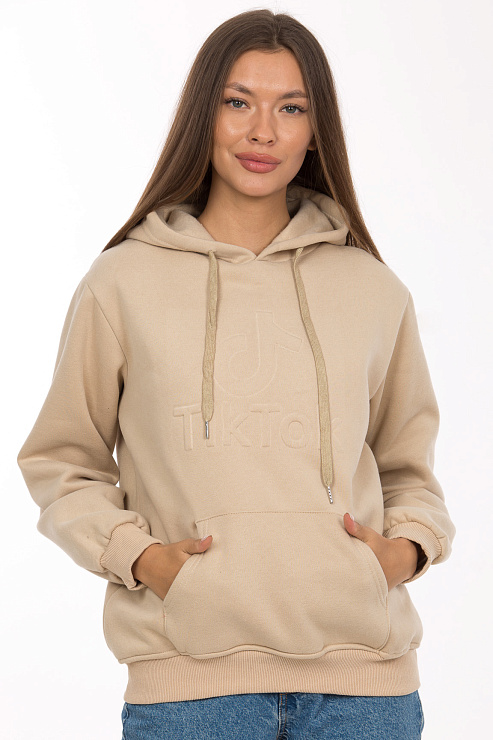 SHI FA MAN 8098 БЕЖ. Худи женское SHI FA MAN цвет Бежевый