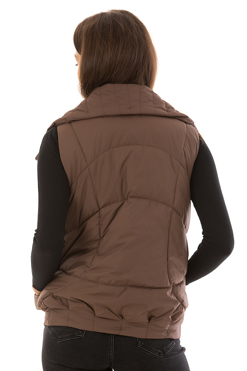 CHEERDUCK/2C22 2-2037 КОРИЧНЕВЫЙ Жилет женский CHEERDUCK цвет Коричневый