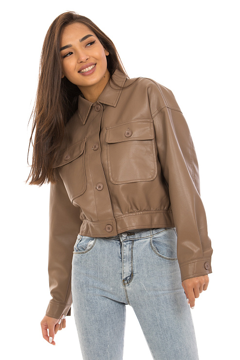 CHEER&DUCK/2025 2141 КОРИЧН. Куртка женская CHEERDUCK цвет Коричневый