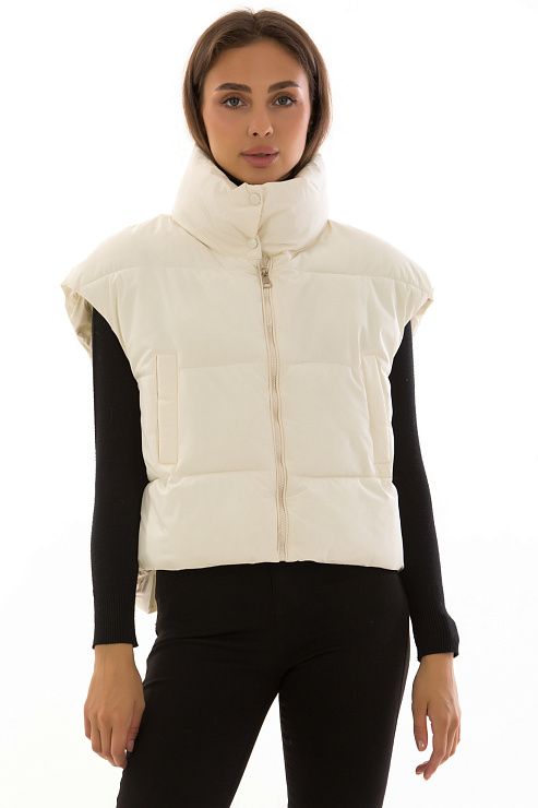 CHEERDUCK/2025 G-202 БЕЛЫЙ Жилет женский CHEERDUCK цвет Белый