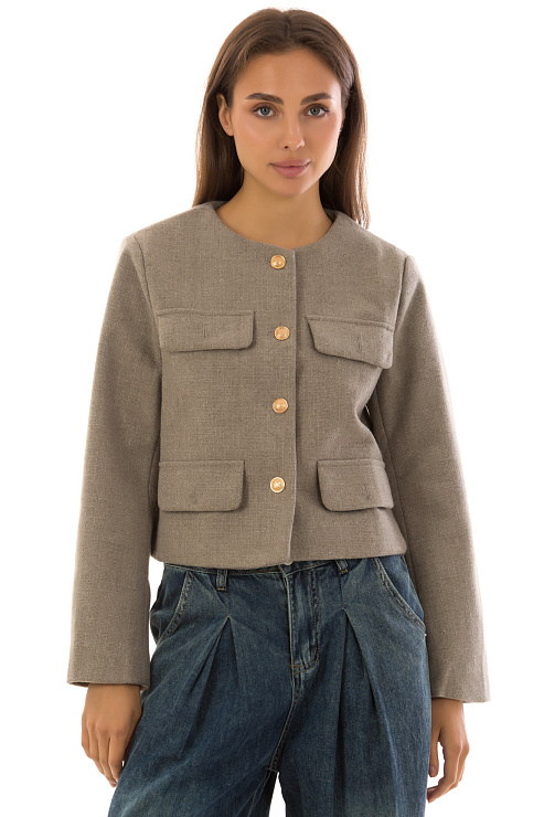 CHEERDUCK/2C19 9601 СЕРЫЙ Жакет женский CHEERDUCK цвет Серый