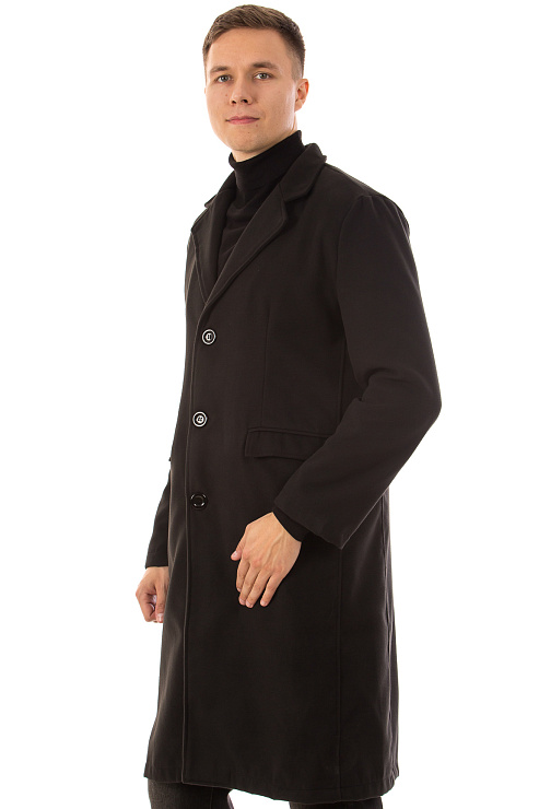 CHEERDUCK/6088 П2906 ЧЕРНЫЙ Пальто мужское CHEERDUCK цвет Черный