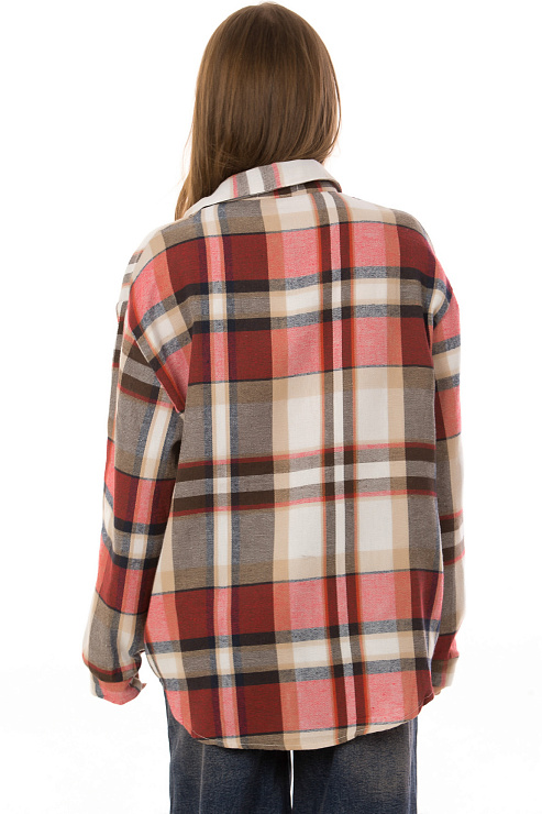 Fashion R-2008 КРАСНЫЙ Рубашка женская FASHION цвет Красный