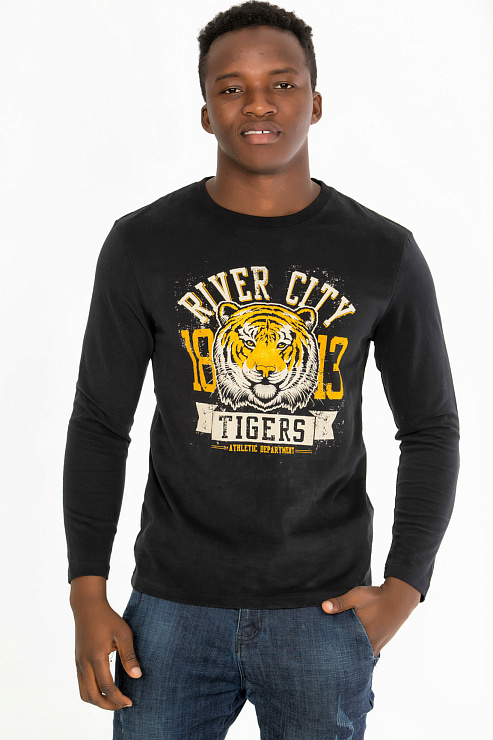 EXTRA SODA 9A005 ЧЕРН. Лонгслив CHEERDUCK цвет Черный