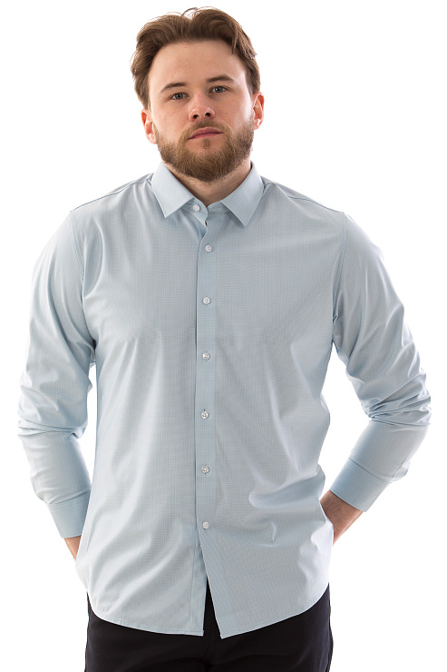 CHEERDUCK/2C87 960-3 ГОЛУБОЙ Рубашка мужская CHEERDUCK цвет Голубой