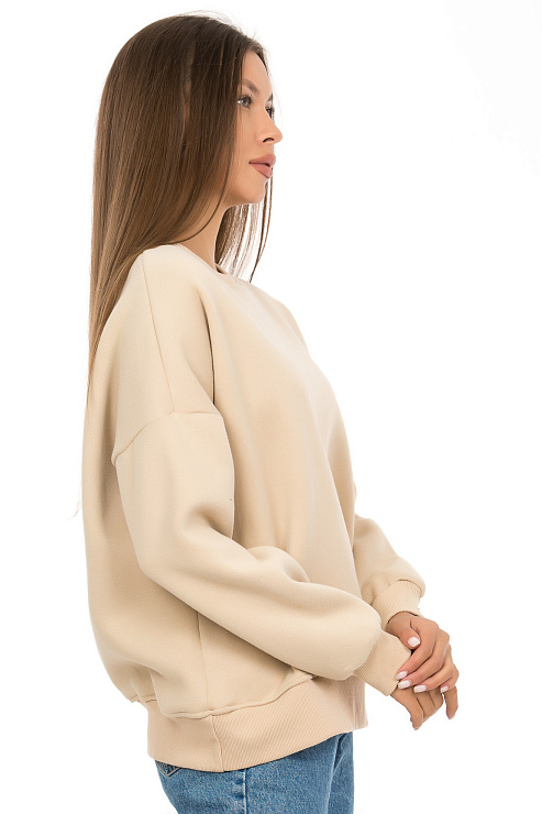 SHI FA MAN 5001 БЕЖ. Свитшот женский SHI FA MAN цвет Бежевый