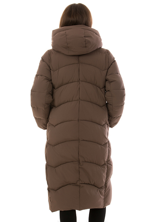 TOWMY 3226 КОРИЧНЕВЫЙ Пуховик женский TOWMY цвет Коричневый