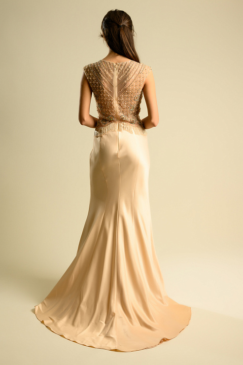 BELLABOA 1011 БЕЖЕВЫЙ Вечернее платье BELLABOA цвет Бежевый