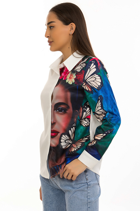 CHEERDUCK/5027 7075 СИНИЙ Блуза женская CHEERDUCK цвет Синий